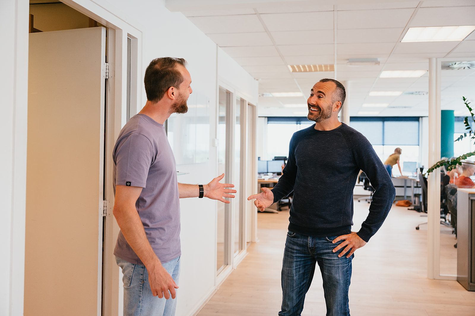 Werken Bij Compananny Mannen Zijn Blij